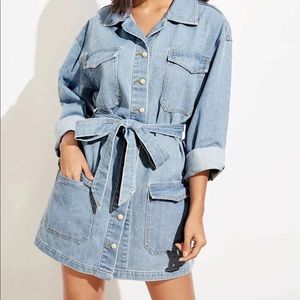 Denim tie dress